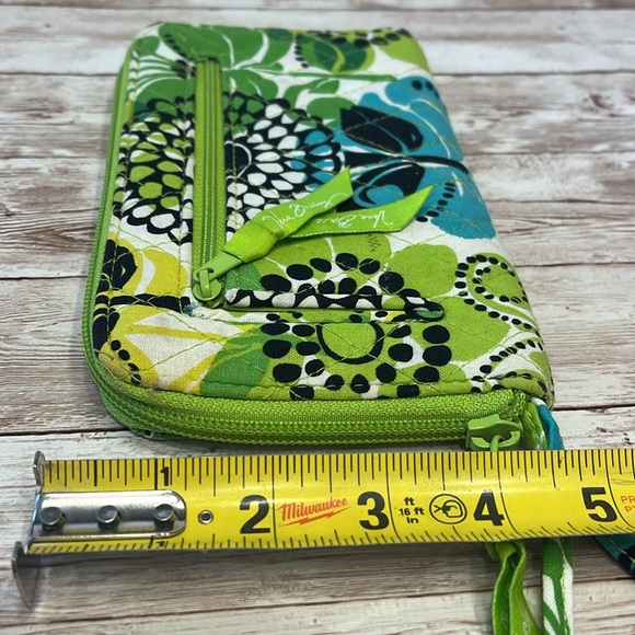 Vera Bradley Limes Up Clutch Wallet Wristlet Neon Floral Pattern Like New - Picture 9 of 13